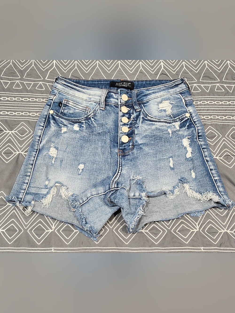 Judy Blue High Waisted Cutoff Denim Shorts Size Small